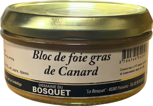 Bloc de foie gras de canard - 120g
