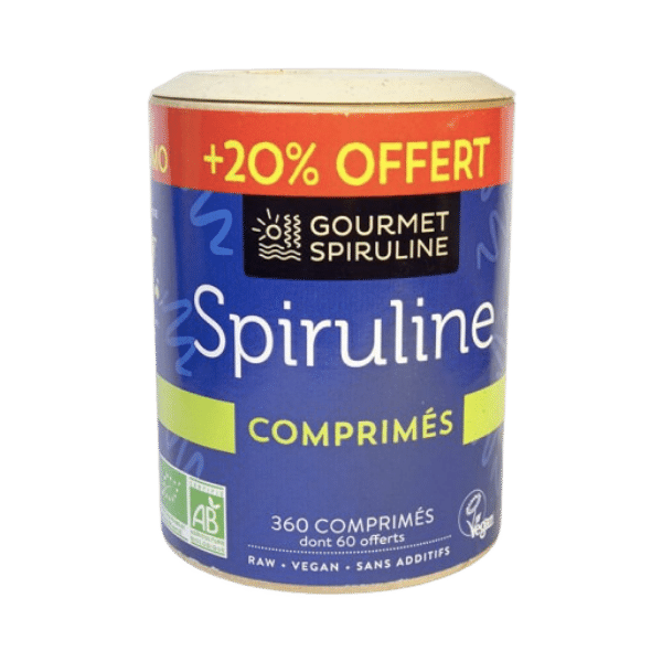 Spiruline - 360 comprimés - Gourmet Spiruline