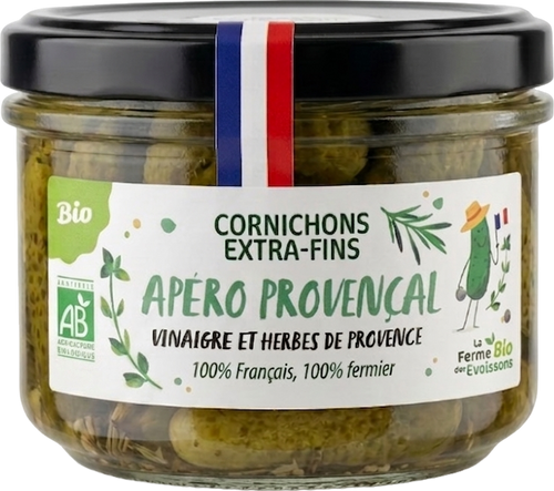 Cornichons extra-fins apéro provençal bio - 240g