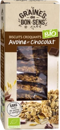 Biscuits avoine et chocolat bio - 300g