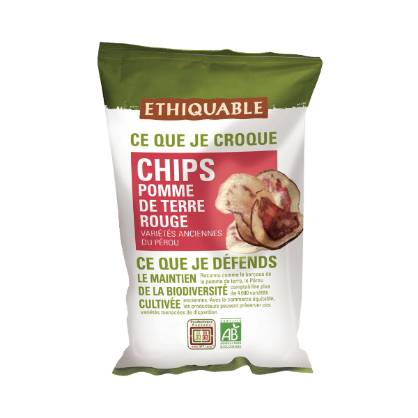 Chips de pomme de terre rouge bio - 100g - Ethiquable