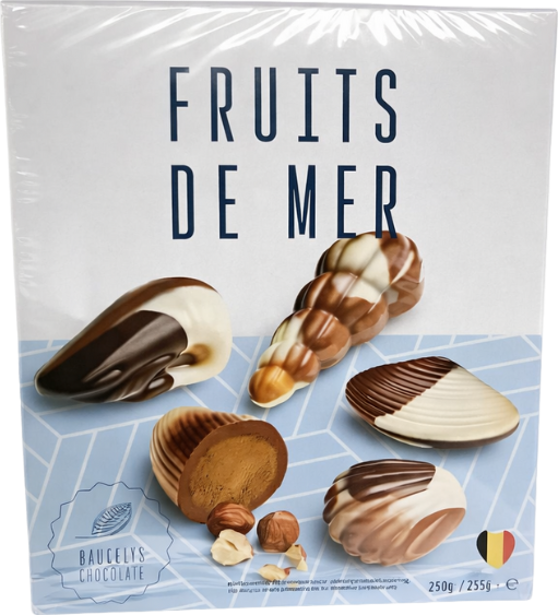 Fruits de mer en chocolat fourrés praliné - 250 g