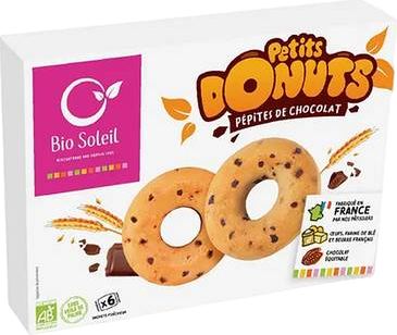 Petits donuts aux pépites de chocolat bio - 150g