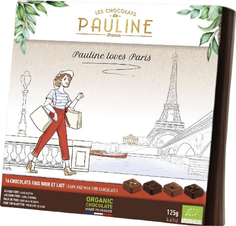 Coffret de chocolats au lait et noir bio - 125g