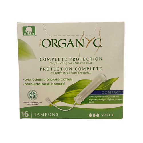 Tampons compact super avec applicateur, origine végétale - x16