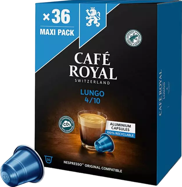 Café lungo intensité 4 - 36 capsules compatibles Nespresso