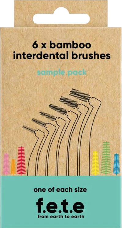 Brossettes inter-dentaires en bambou multi-tailles - 6 unités