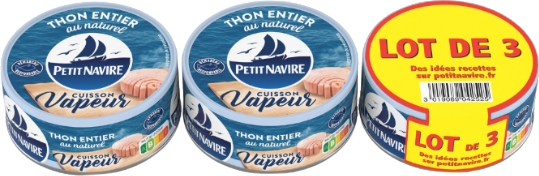 Thon vapeur nature - Lot de 3 - 390g