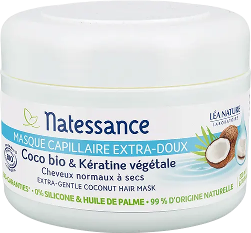 Masque capillaire extra doux coco bio et Kératine - 200ml