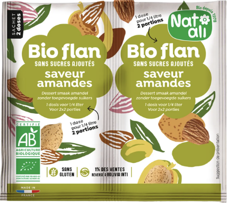 Préparation pour flan saveur amandes bio - 4 portions