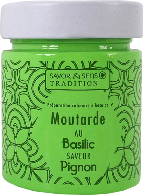 Moutarde au basilic saveur pignon - 130g