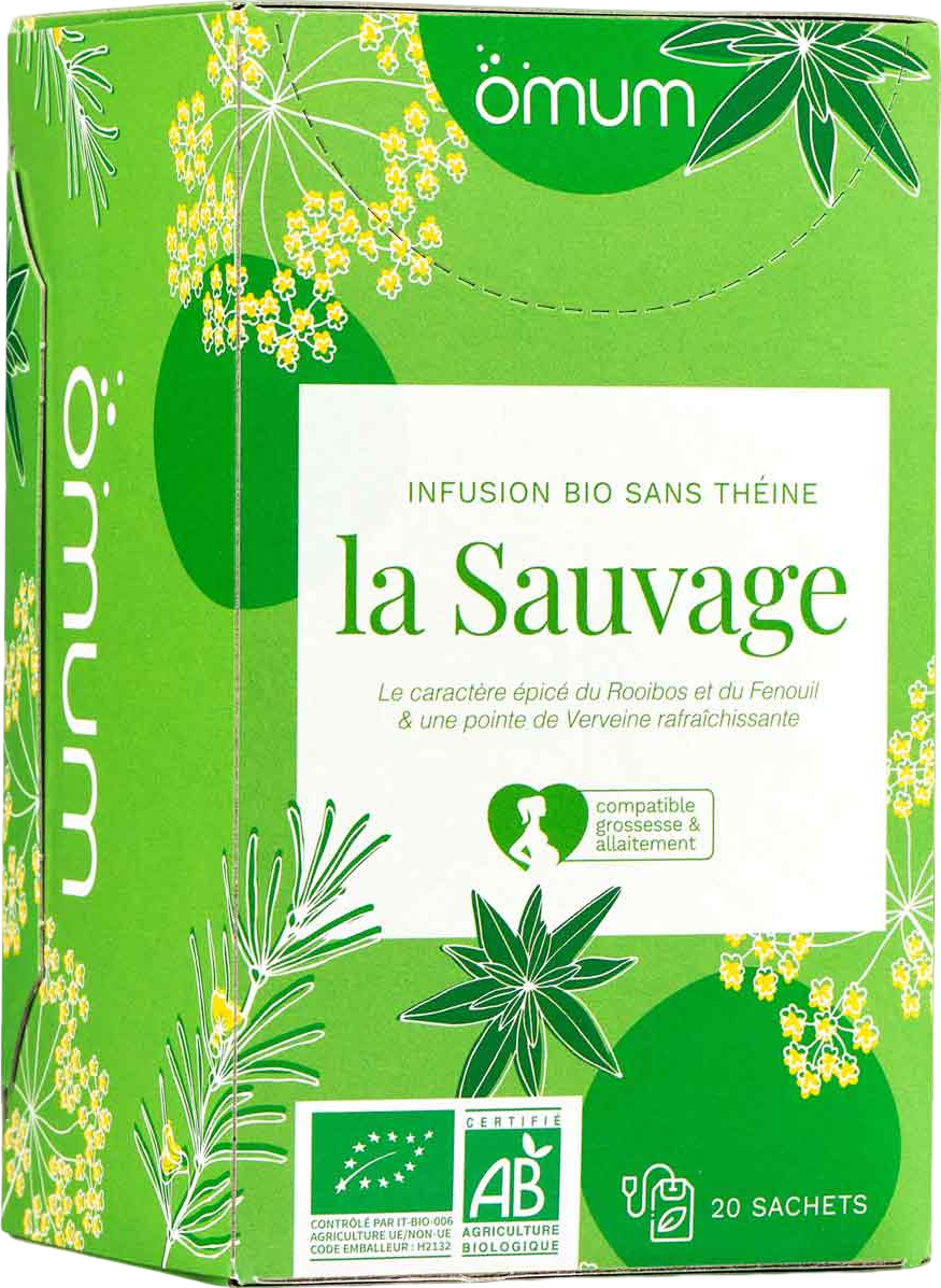 Infusion La Sauvage verveine, fenouil et rooibos - 20 sachets