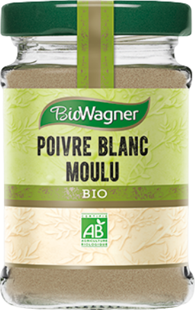 Poivre blanc moulu bio - 50g