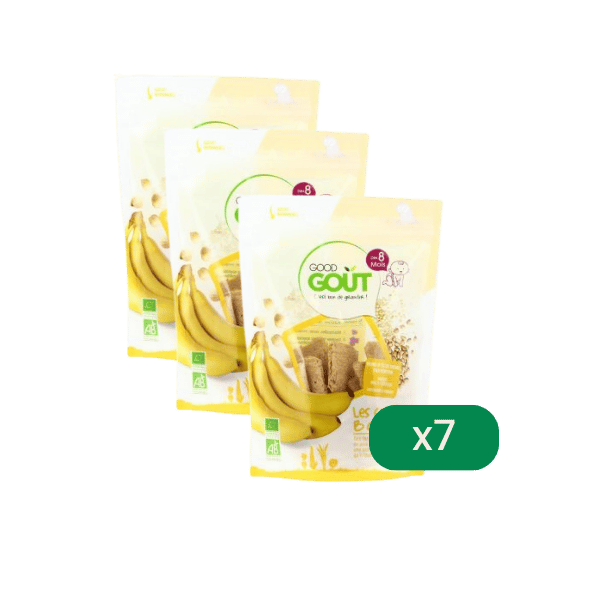 Lot de 7 carrés banane bio - 7x50g