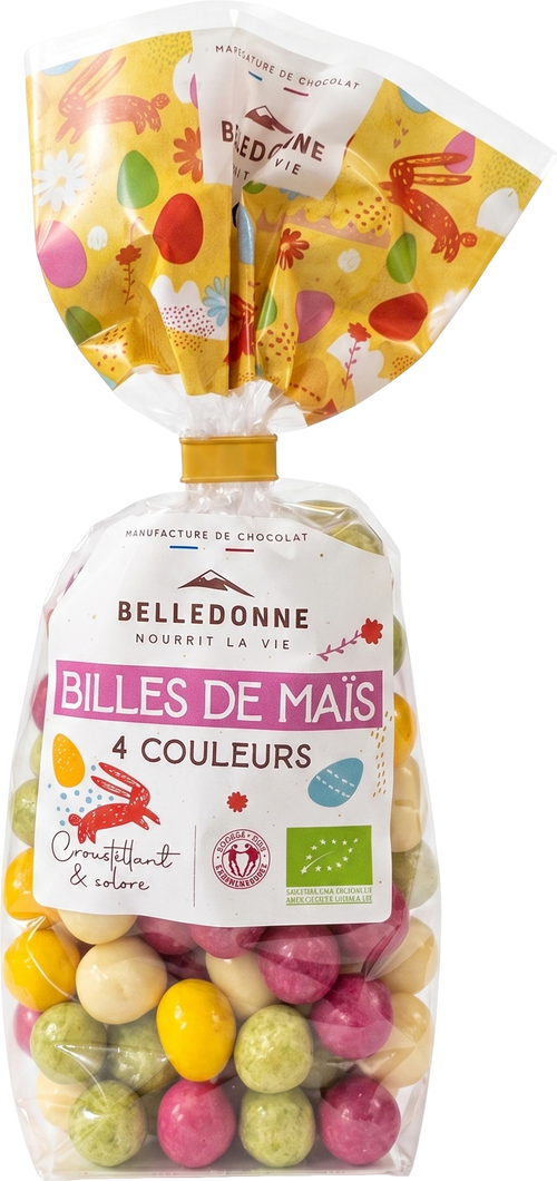 Billes de maïs enrobées de chocolat bio- 120g
