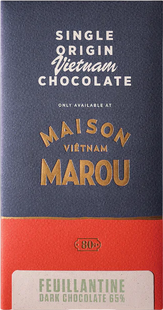 Tablette de chocolat noir 65 % à la feuillantine - 80g