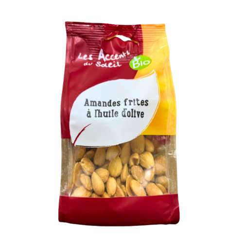 Amandes frites à l'huile d'olive bio - 125g