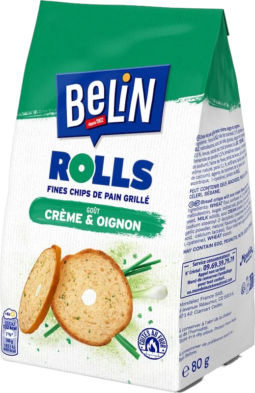 Biscuits apéritifs Rolls crème oignon - 80g