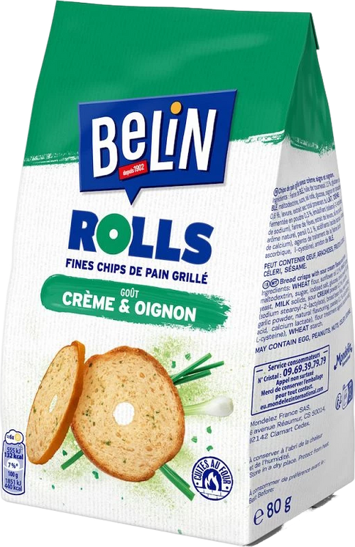 Biscuits apéritifs Rolls crème oignon - 80g