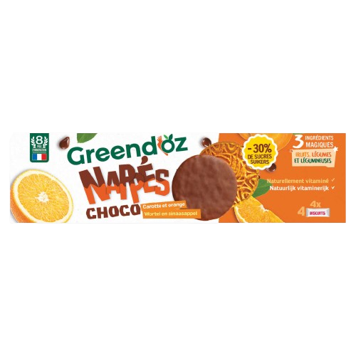 Biscuits nappés chocolat carotte et orange bio - 128g