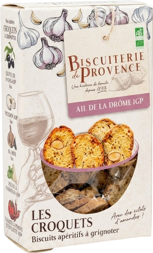 Biscuits apéritifs à l’ail de la Drôme IGP bio - 90g