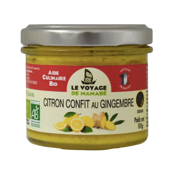 Citrons confits au gingembre bio - 105g