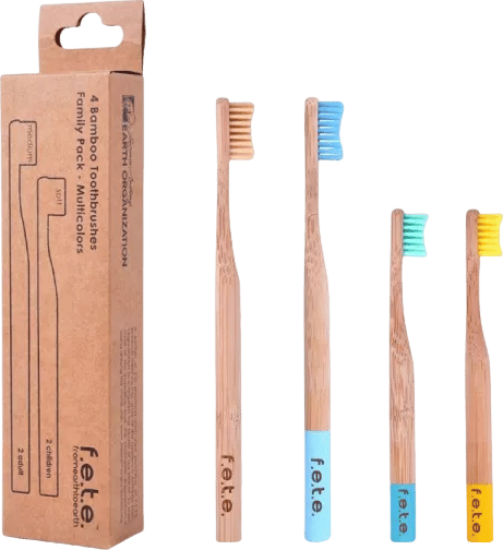 Brosse à dents bambou Pack Familial - X4