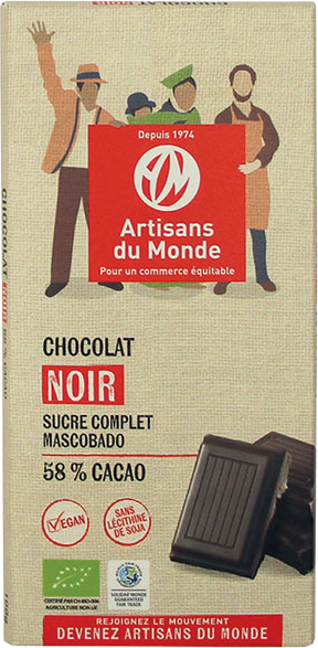 Chocolat Noir 58% bio - 100g