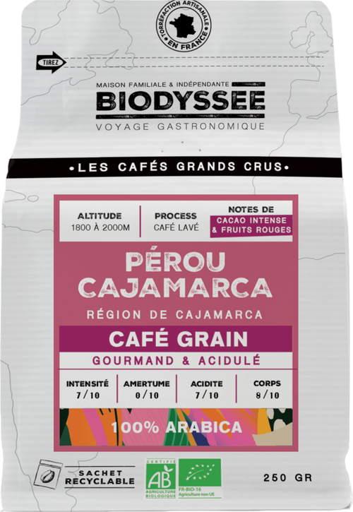 Café grain grand cru Pérou bio - 250g