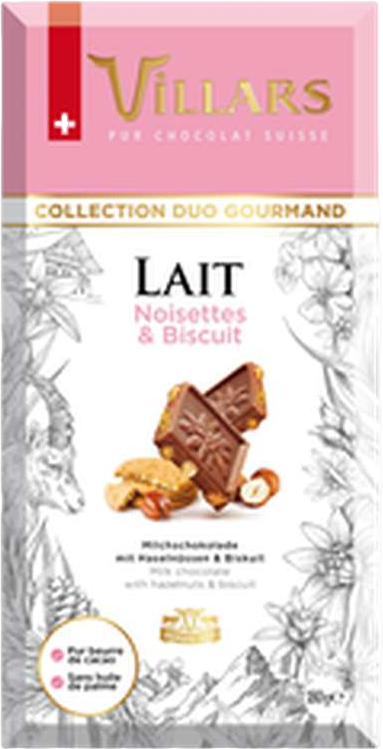 Chocolat au lait noisettes et biscuit - 180g