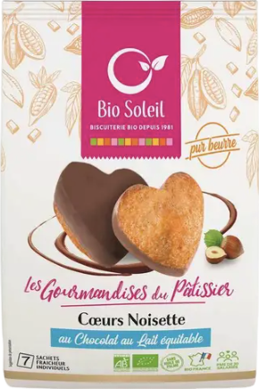 Coeurs moelleux noisette bio - 180g