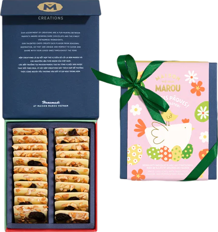 Mendiants chocolat blanc 44% aux fruits secs, noix de cajou et graines de courge – Édition de Pâques - 100 g