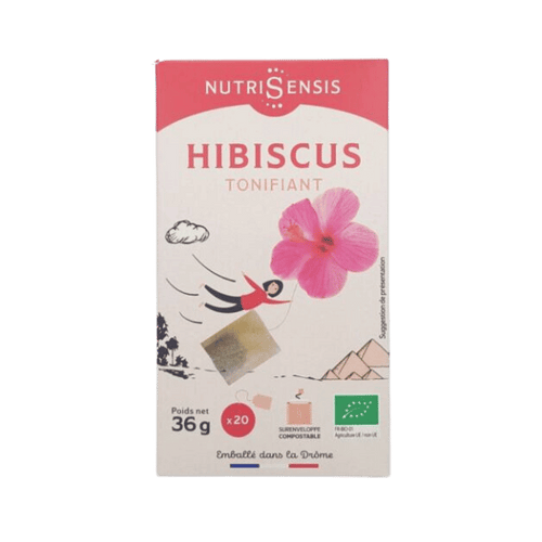 Tisane à l'hibiscus tonifiant bio - 24g