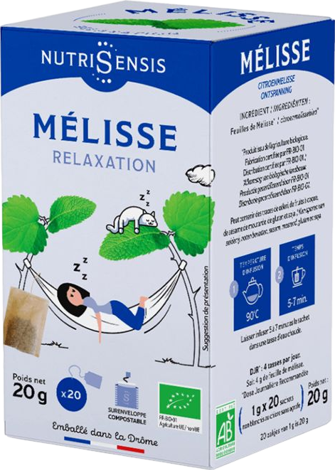 Tisane mélisse relaxation bio - 20 sachets