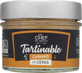Tartinable canard et cèpes
