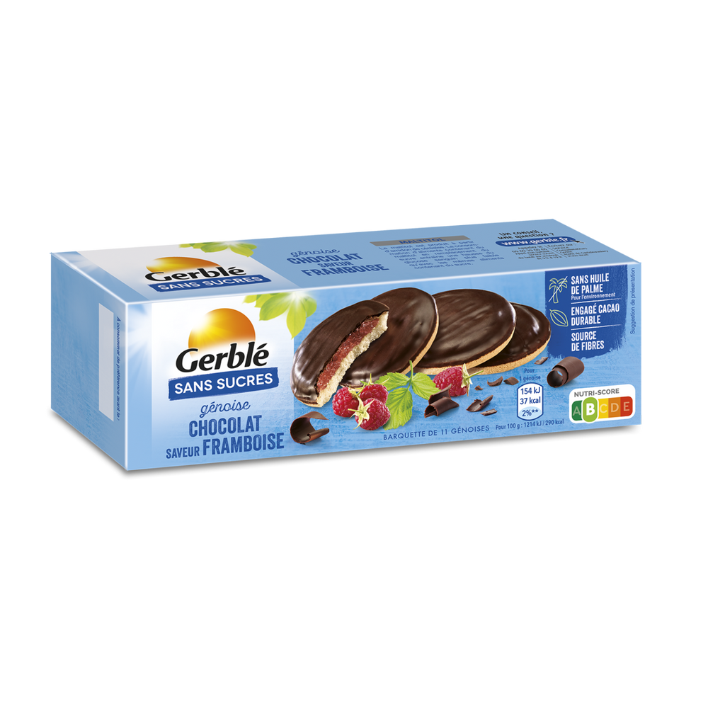 Génoise chocolat framboise - 140g