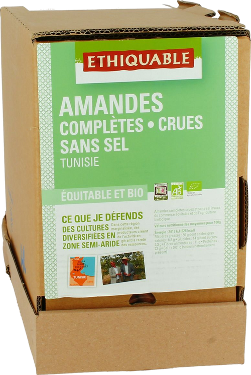 Amandes complètes crues sans sel bio - 4.5kg