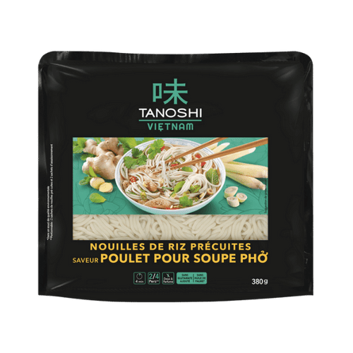 Nouilles de riz précuites pour soupe Pho saveur poulet - 380g