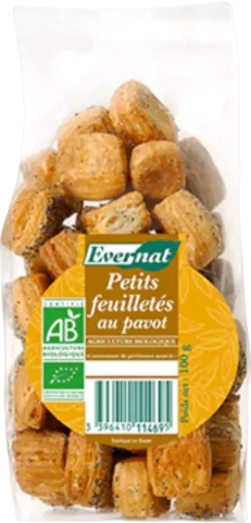 Petits Feuilletés au Pavot Bio - 100g