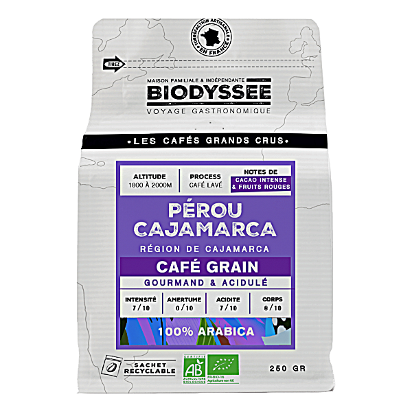Café grain grand cru Pérou bio - 250g
