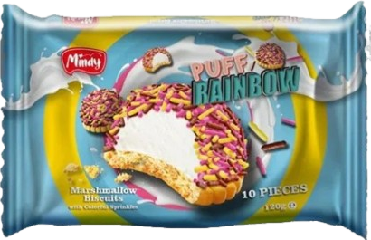 Mindy Puff Rainbow Biscuit - 120 Gr