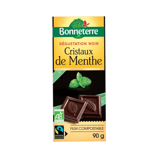 CADEAU - Chocolat noir aux cristaux de menthe bio - 90g