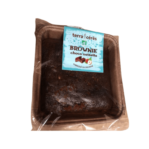 Brownie au chocolat et aux noisettes sans gluten bio - 170g