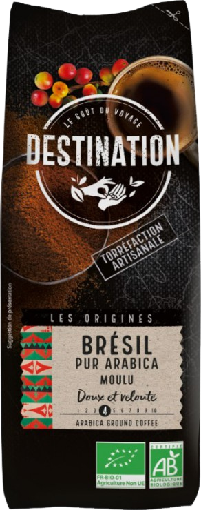 Café moulu Brésil pur Arabica bio - 250g