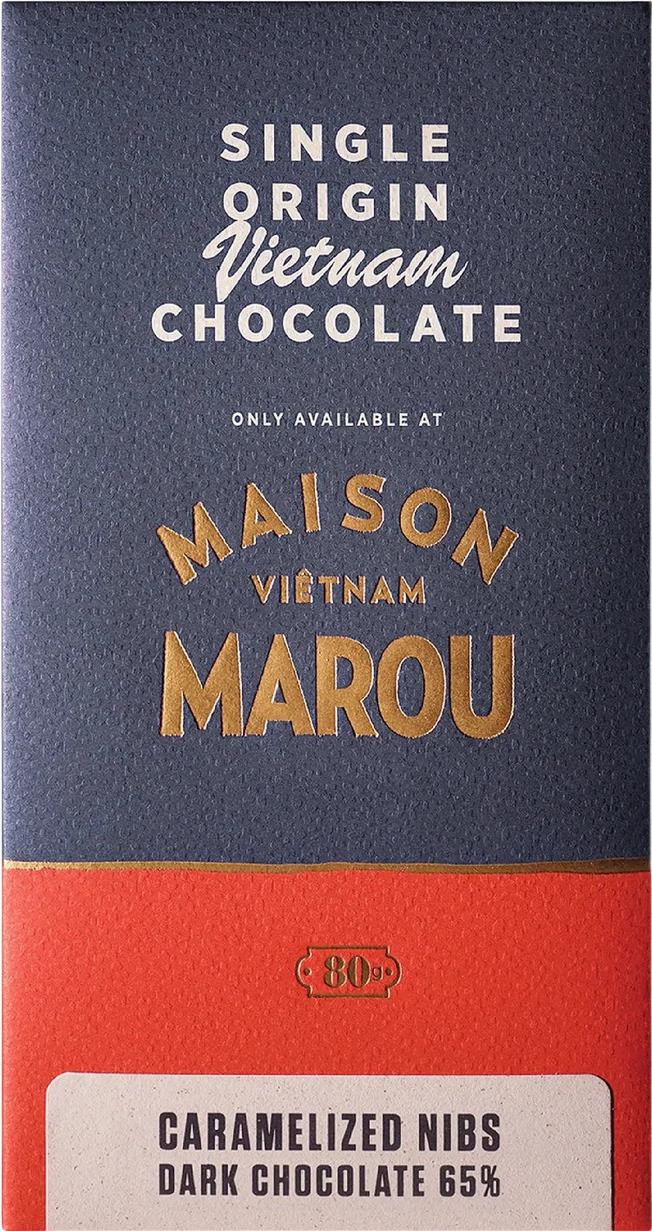 Chocolat noir 65% grué caramélisé - 80g