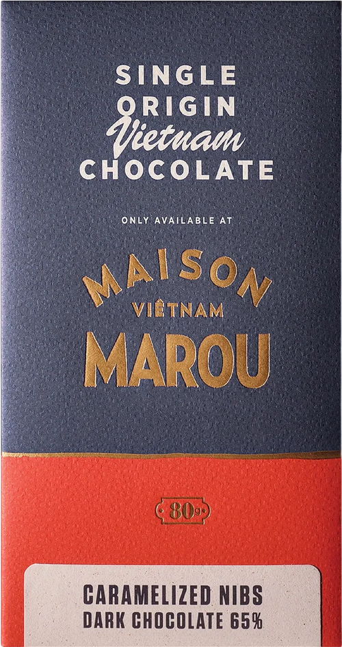 Chocolat noir 65% grué caramélisé - 80g