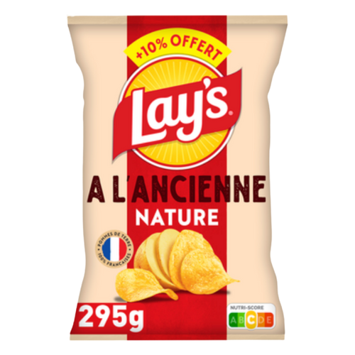 Chips recette à l'ancienne nature - 295g +10%