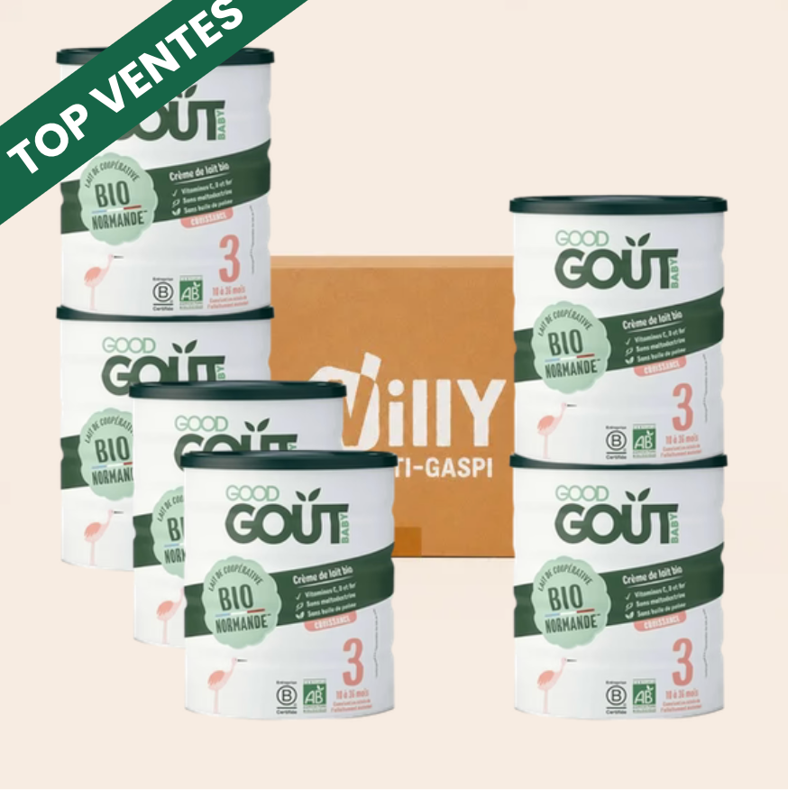 Lot de 6 laits de croissance bio dès 10 mois Good Goût