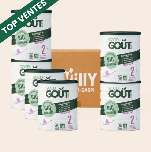Lot de 6 laits de suite bio dès 6 mois Good Goût