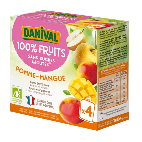 Compotes pomme-mangue - 4x90g